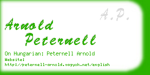 arnold peternell business card